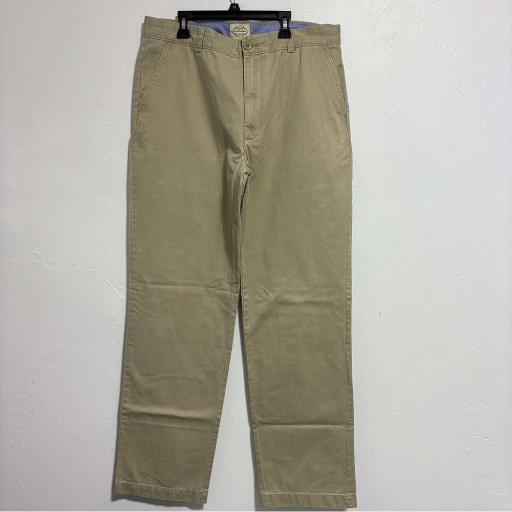 St. John's Bay Men's Khaki Pants Size 34x34 100% Cotton Neutral Casual Preppy